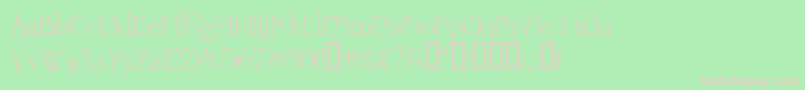 Wretrg Font – Pink Fonts on Green Background