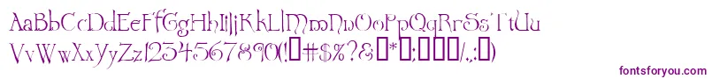 Шрифт Wretrg – фиолетовые шрифты на белом фоне