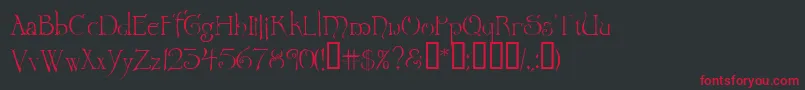 Wretrg Font – Red Fonts on Black Background
