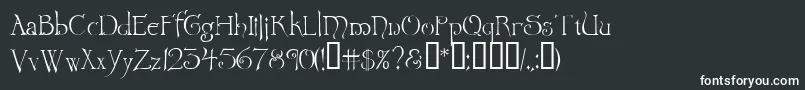 Wretrg Font – White Fonts on Black Background