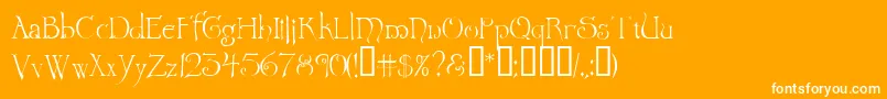 Wretrg Font – White Fonts on Orange Background