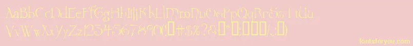 Wretrg Font – Yellow Fonts on Pink Background