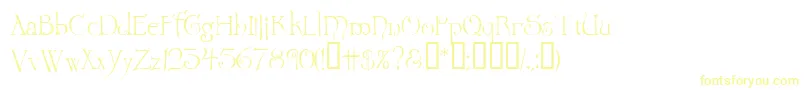 Wretrg-Schriftart – Gelbe Schriften