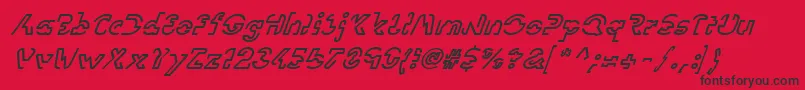 LinotypevisionOblique Font – Black Fonts on Red Background