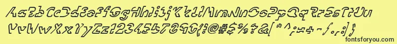 LinotypevisionOblique Font – Black Fonts on Yellow Background