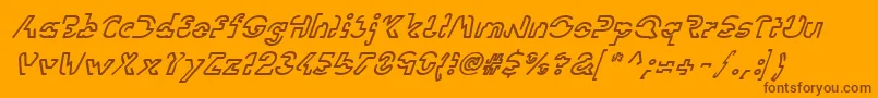 LinotypevisionOblique Font – Brown Fonts on Orange Background