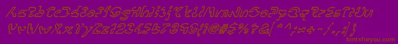 LinotypevisionOblique Font – Brown Fonts on Purple Background