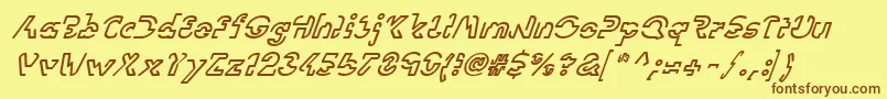 LinotypevisionOblique Font – Brown Fonts on Yellow Background