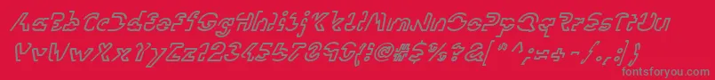 LinotypevisionOblique Font – Gray Fonts on Red Background