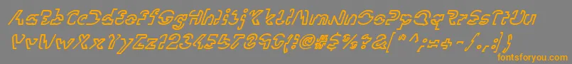 LinotypevisionOblique Font – Orange Fonts on Gray Background