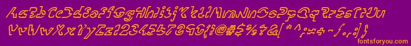 LinotypevisionOblique Font – Orange Fonts on Purple Background