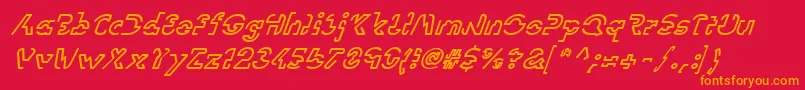 LinotypevisionOblique Font – Orange Fonts on Red Background