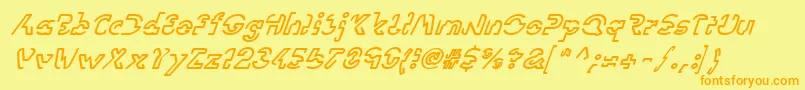 LinotypevisionOblique Font – Orange Fonts on Yellow Background