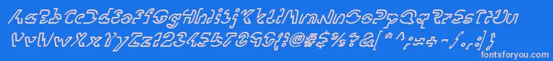 LinotypevisionOblique Font – Pink Fonts on Blue Background