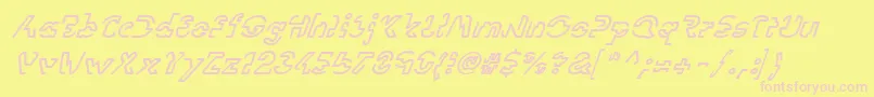 LinotypevisionOblique Font – Pink Fonts on Yellow Background
