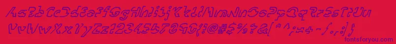 LinotypevisionOblique Font – Purple Fonts on Red Background