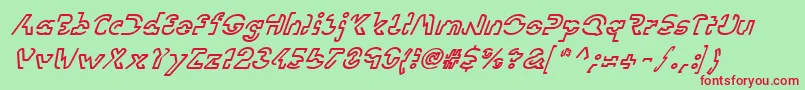 LinotypevisionOblique Font – Red Fonts on Green Background