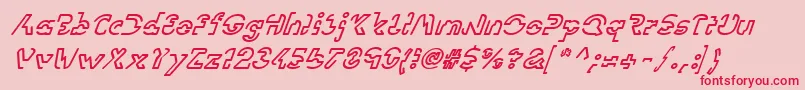 LinotypevisionOblique Font – Red Fonts on Pink Background