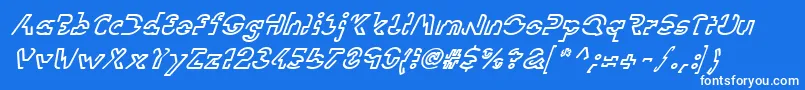 LinotypevisionOblique Font – White Fonts on Blue Background