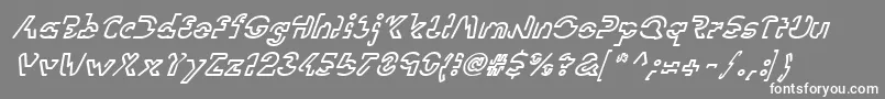 LinotypevisionOblique Font – White Fonts on Gray Background