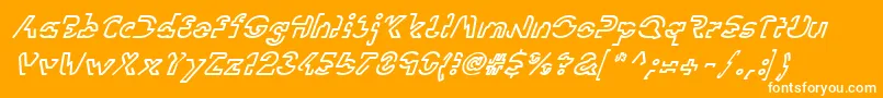 LinotypevisionOblique Font – White Fonts on Orange Background