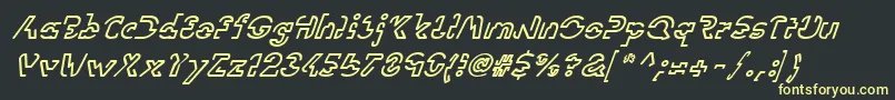 Czcionka LinotypevisionOblique – żółte czcionki na czarnym tle