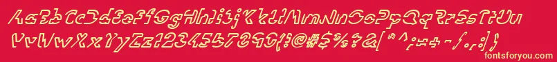 LinotypevisionOblique Font – Yellow Fonts on Red Background