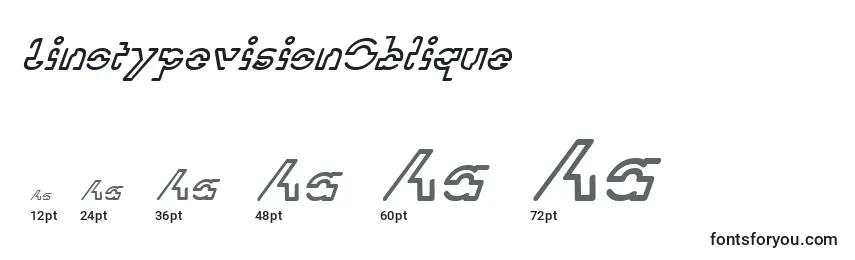 LinotypevisionOblique Font Sizes
