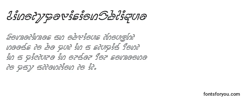 Обзор шрифта LinotypevisionOblique
