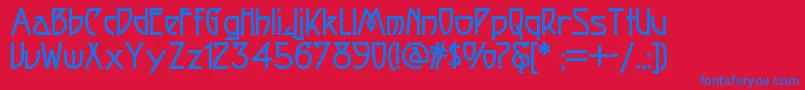 Fortunecookienf Font – Blue Fonts on Red Background