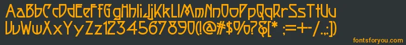 Fortunecookienf Font – Orange Fonts on Black Background
