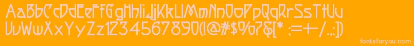 Fortunecookienf Font – Pink Fonts on Orange Background