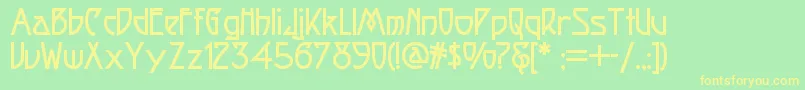 Fortunecookienf Font – Yellow Fonts on Green Background