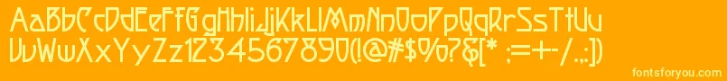 Fortunecookienf Font – Yellow Fonts on Orange Background