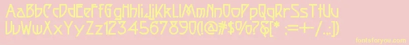 Fortunecookienf Font – Yellow Fonts on Pink Background