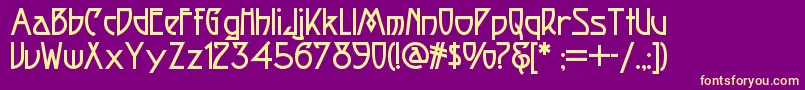 Fortunecookienf Font – Yellow Fonts on Purple Background