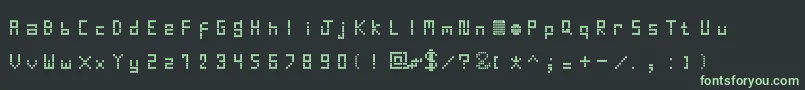 RoundTech-Schriftart – Grüne Schriften auf schwarzem Hintergrund