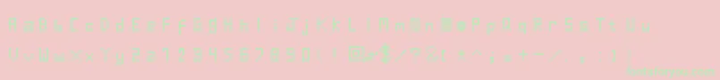 RoundTech Font – Green Fonts on Pink Background