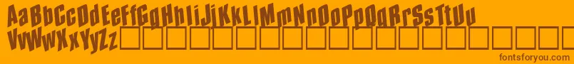 fuente Spund – Fuentes Marrones Sobre Fondo Naranja