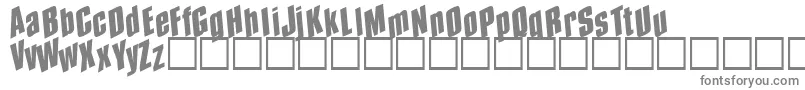 Spund-fontti – harmaat kirjasimet valkoisella taustalla