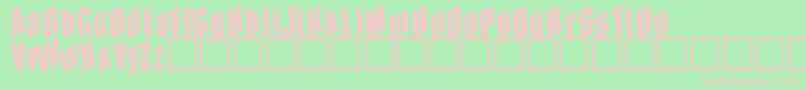 Spund Font – Pink Fonts on Green Background