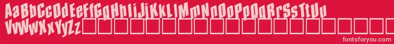 Spund Font – Pink Fonts on Red Background