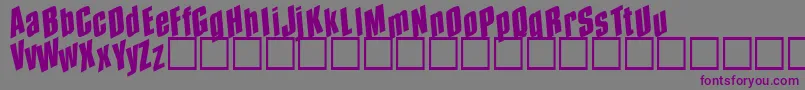 フォントSpund – 紫色のフォント、灰色の背景