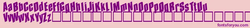 Spund-Schriftart – Violette Schriften auf rosa Hintergrund
