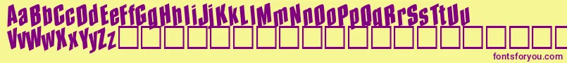 fuente Spund – Fuentes Moradas Sobre Fondo Amarillo