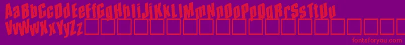 fuente Spund – Fuentes Rojas Sobre Fondo Morado
