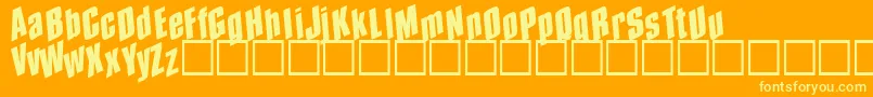 フォントSpund – オレンジの背景に黄色の文字