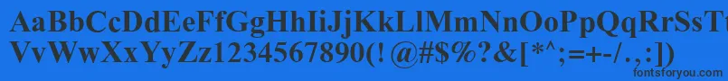 GalatiaSilBold Font – Black Fonts on Blue Background