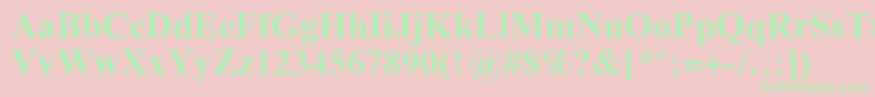 GalatiaSilBold Font – Green Fonts on Pink Background