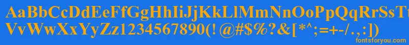 More about GalatiaSilBold Font GalatiaSilBold Font – Orange Fonts on Blue Background